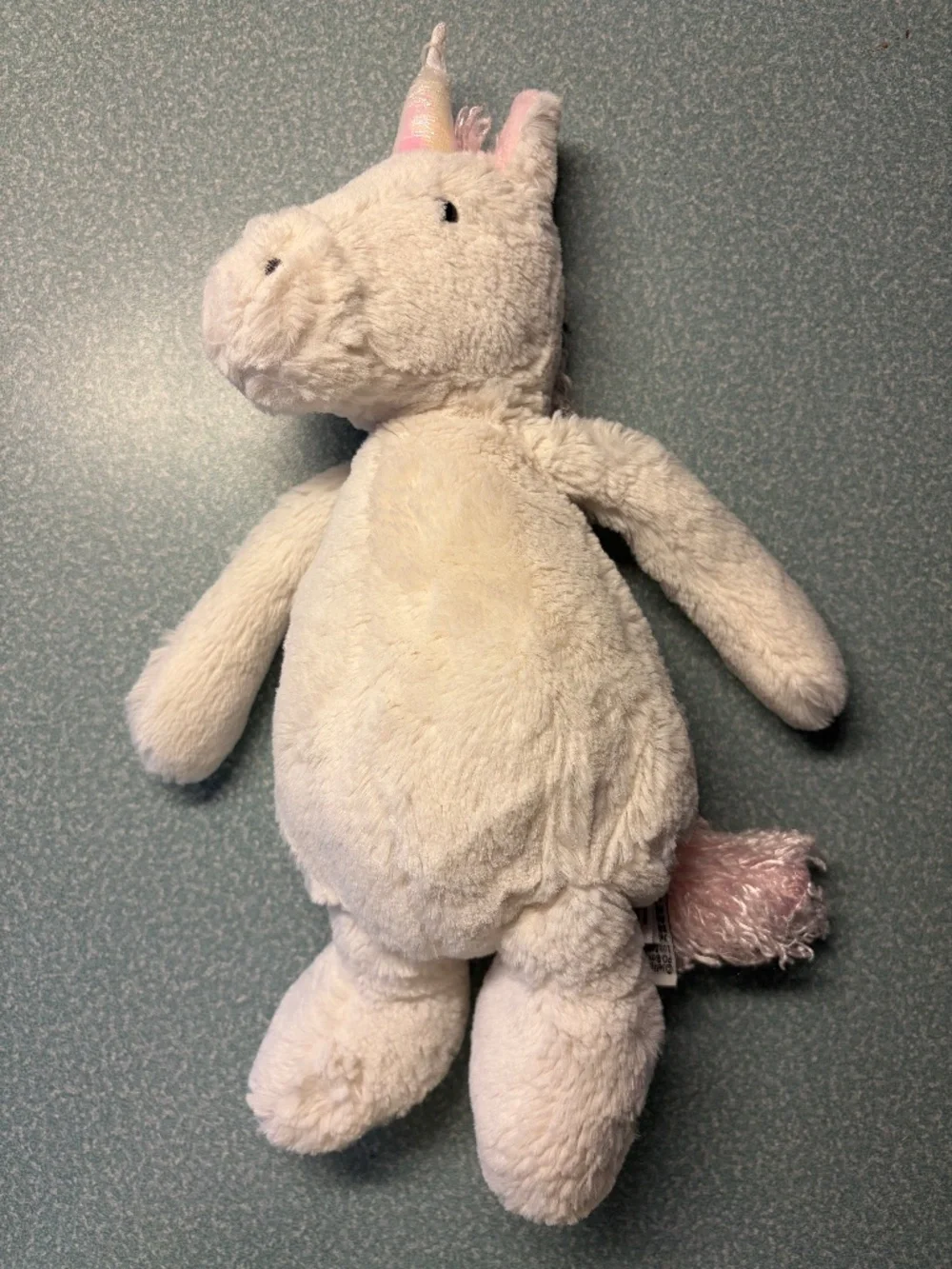 Jellycat medium Bashful Unicorn plush white pink